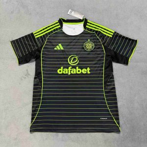25-26 Celtic Away Kit (Black/Neon Green) S-4XL