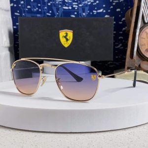 Ray-Ban & Ferrari Collaboration 2026 New Double-Bridge Small-Frame Sunglasses